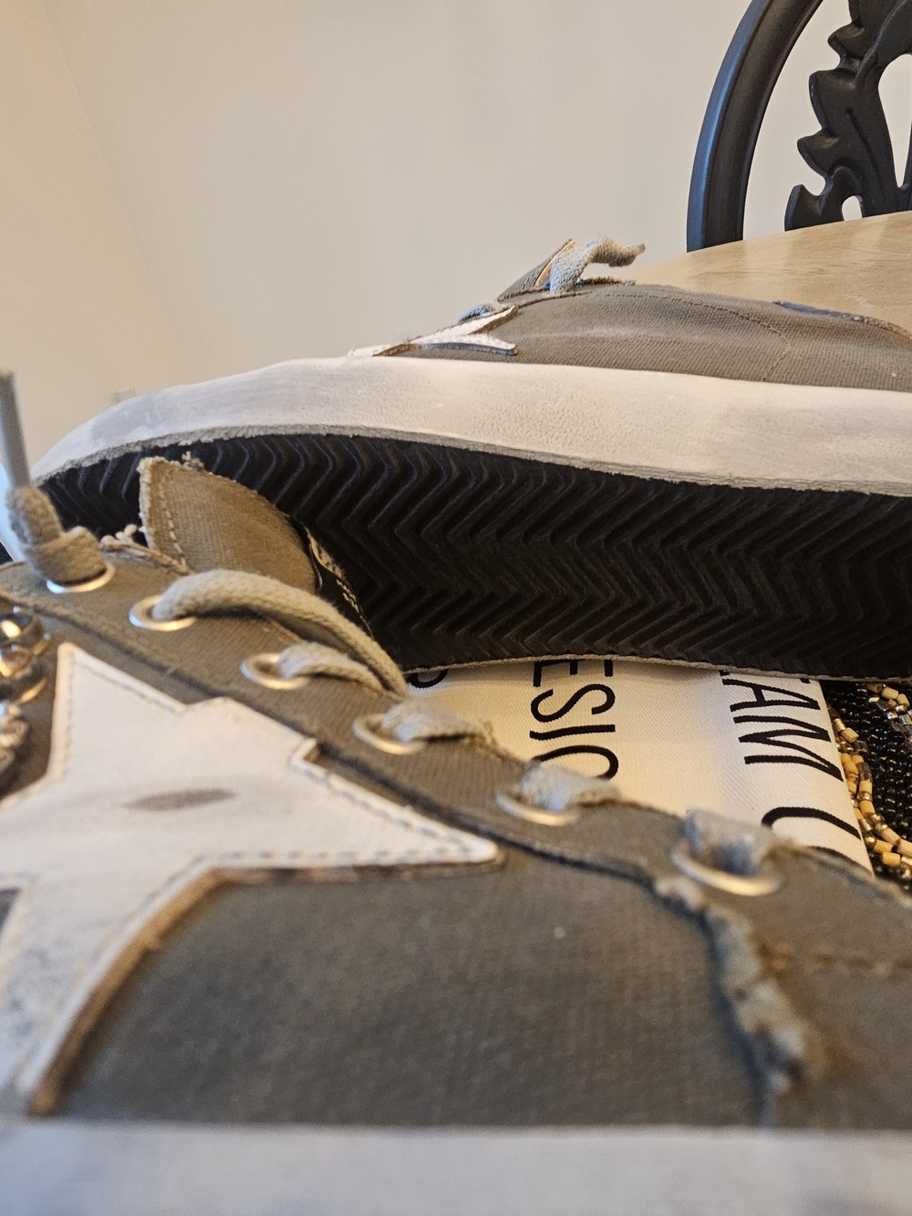 Golden Goose Superstar Canvas Crystal Charm Sneakers💎 - Picture 10 of 12